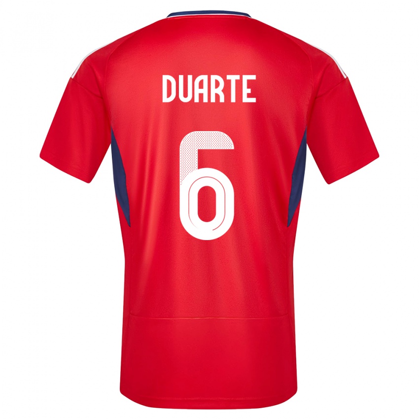 Dames Costa Rica Oscar Duarte #6 Rood Thuisshirt Thuistenue 24-26 T-Shirt