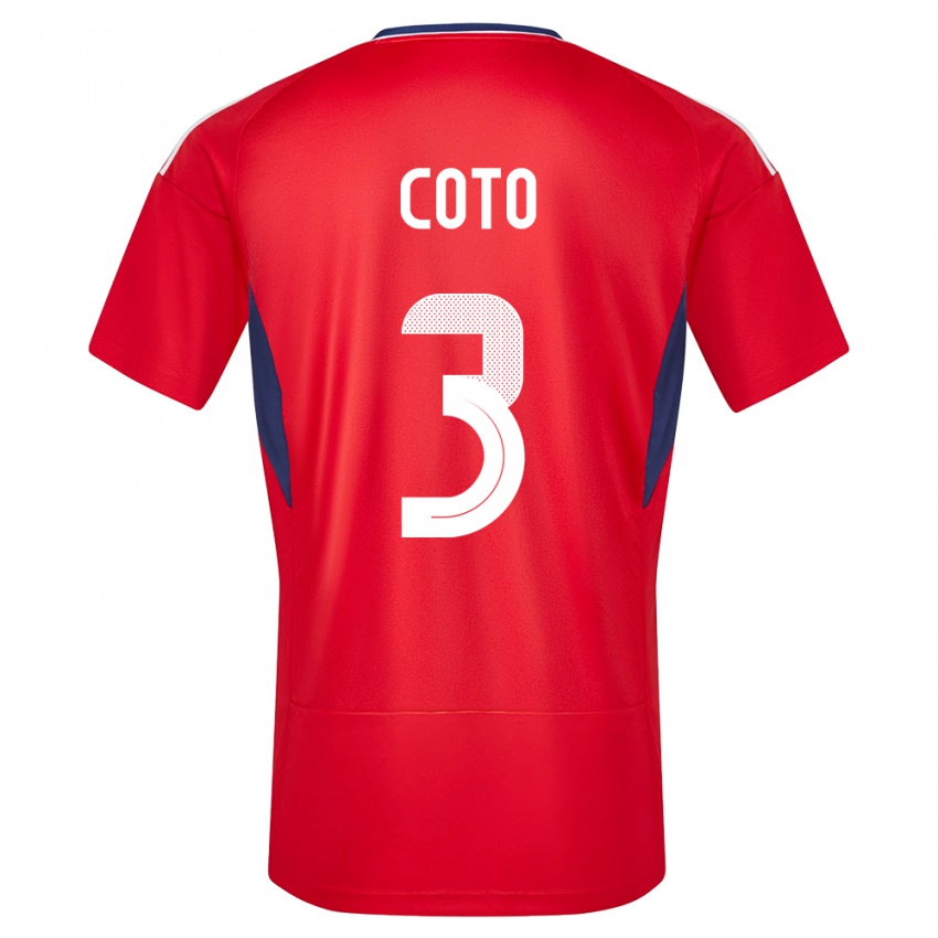 Dames Costa Rica Maria Coto #3 Rood Thuisshirt Thuistenue 24-26 T-Shirt