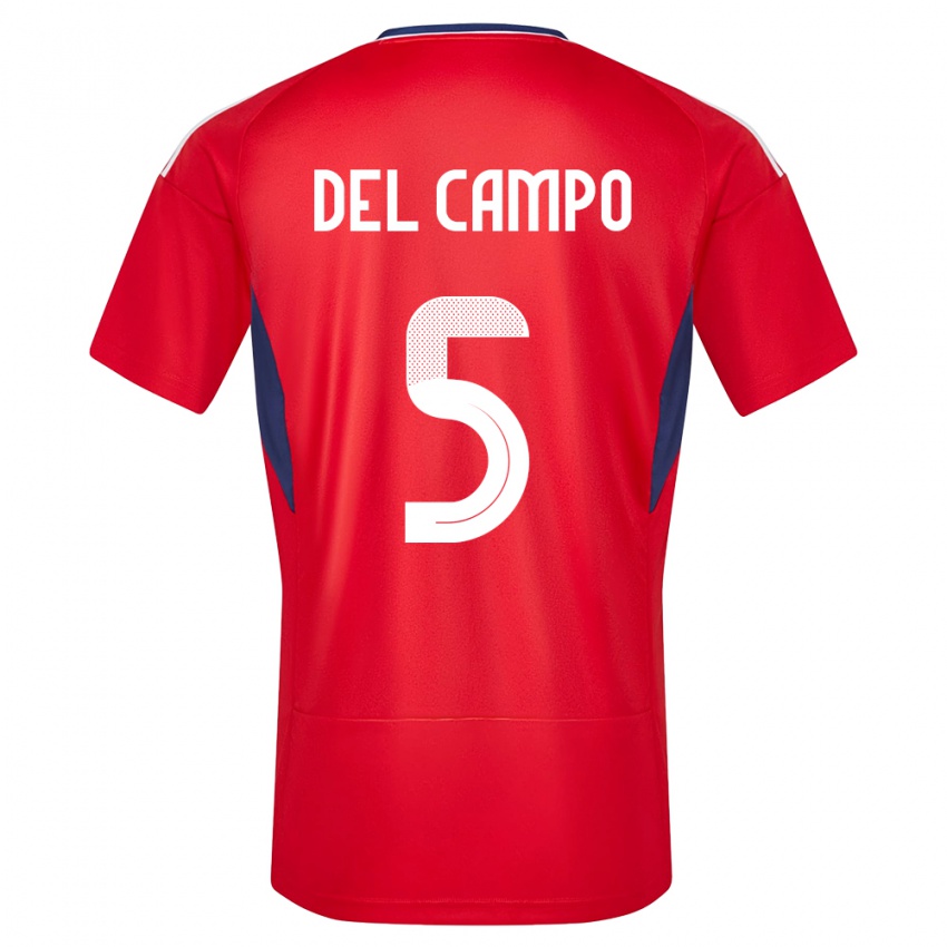 Dames Costa Rica Valeria Del Campo #5 Rood Thuisshirt Thuistenue 24-26 T-Shirt