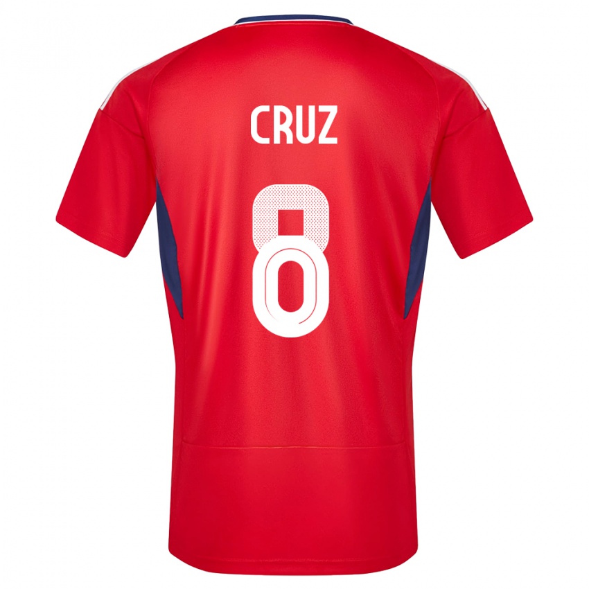 Dames Costa Rica Daniela Cruz #8 Rood Thuisshirt Thuistenue 24-26 T-Shirt