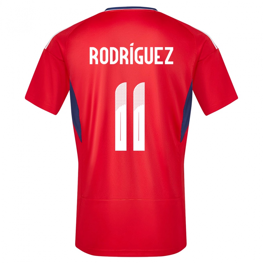 Dames Costa Rica Raquel Rodriguez #11 Rood Thuisshirt Thuistenue 24-26 T-Shirt