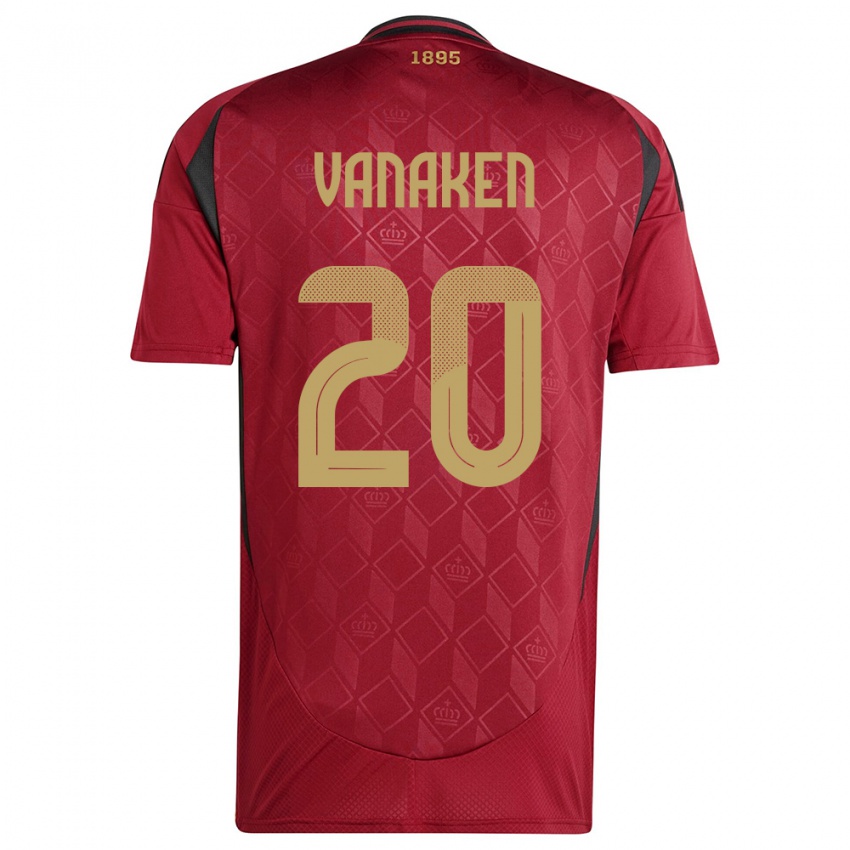 Dames België Hans Vanaken #20 Bourgondië Thuisshirt Thuistenue 24-26 T-Shirt