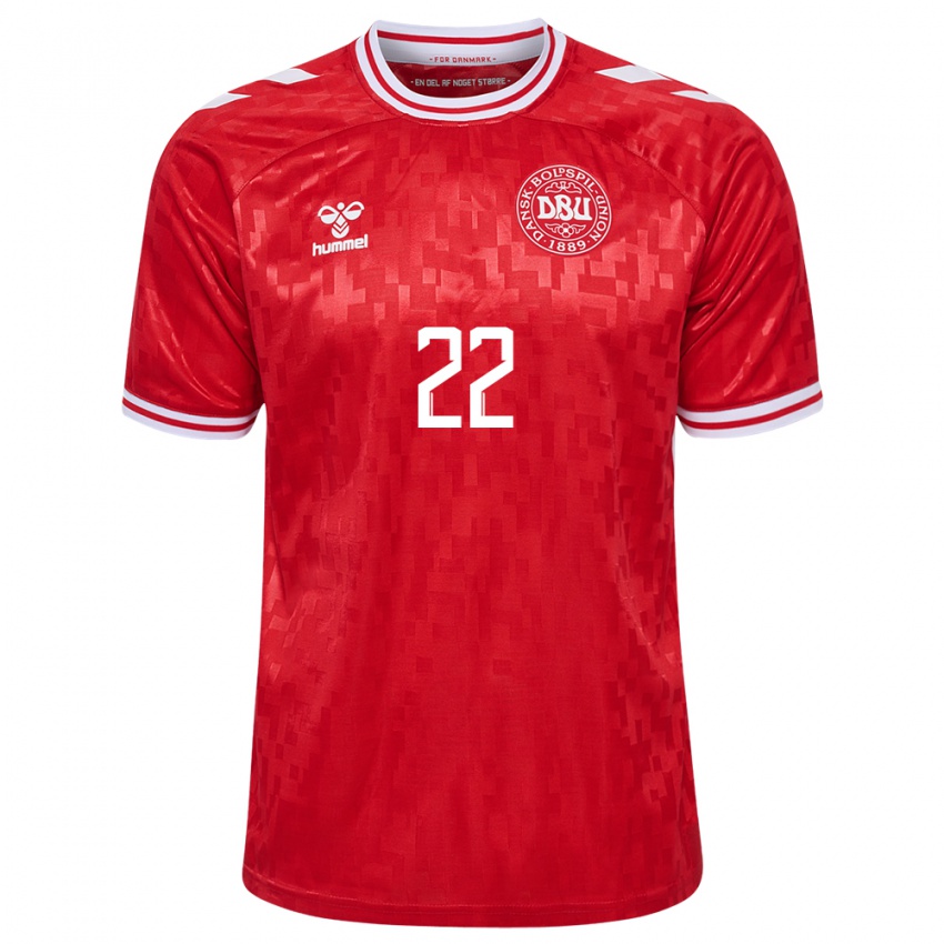 Dames Denemarken Frederik Ronnow #22 Rood Thuisshirt Thuistenue 24-26 T-Shirt