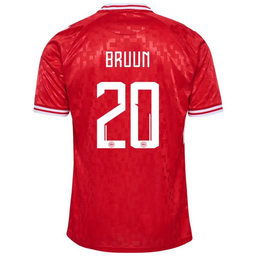 Dames Denemarken Signe Bruun #20 Rood Thuisshirt Thuistenue 24-26 T-Shirt