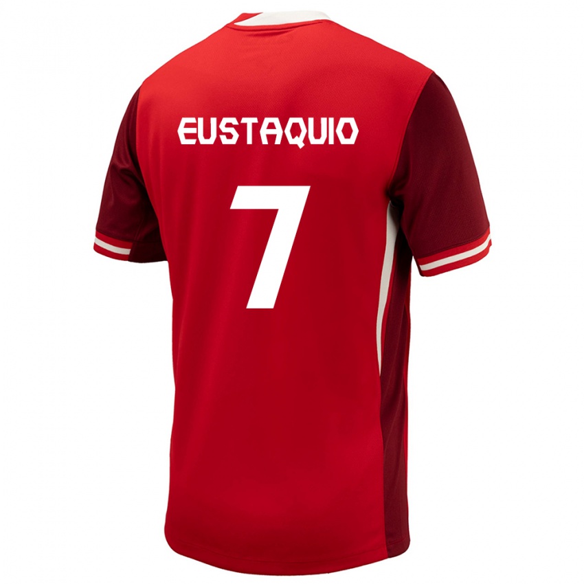 Dames Canada Stephen Eustaquio #7 Rood Thuisshirt Thuistenue 24-26 T-Shirt