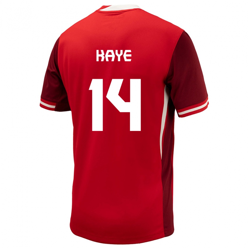 Dames Canada Mark Anthony Kaye #14 Rood Thuisshirt Thuistenue 24-26 T-Shirt
