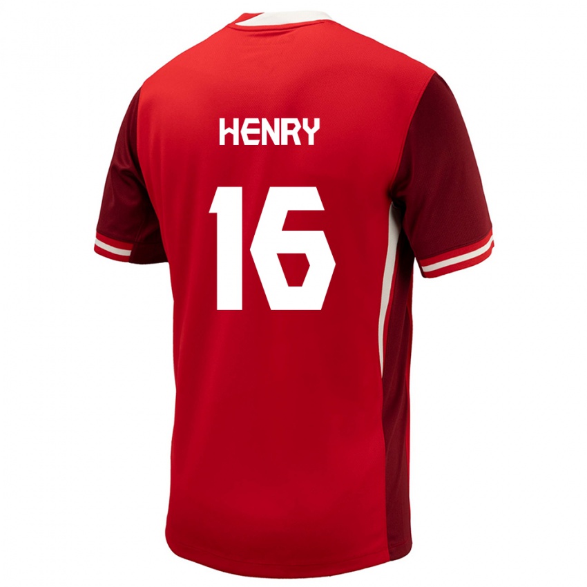 Dames Canada Mael Henry #16 Rood Thuisshirt Thuistenue 24-26 T-Shirt