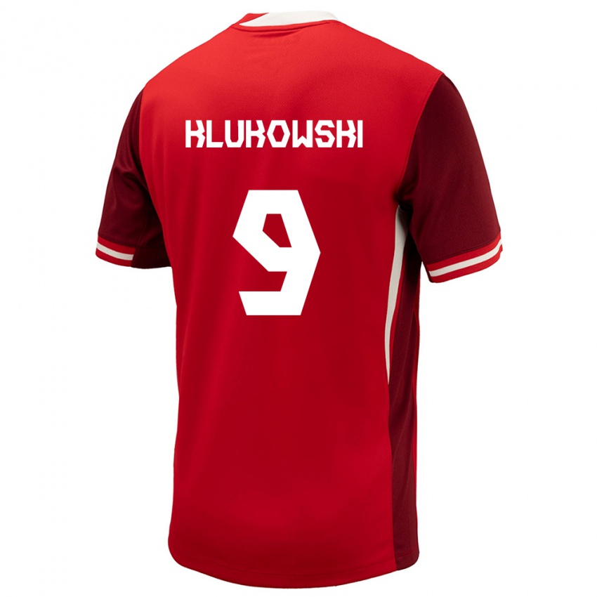 Dames Canada Antoni Klukowski #9 Rood Thuisshirt Thuistenue 24-26 T-Shirt