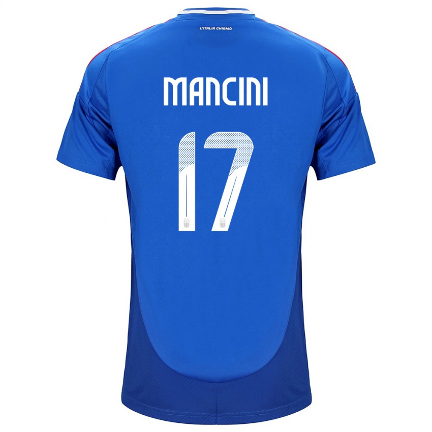 Dames Italië Gianluca Mancini #17 Blauw Thuisshirt Thuistenue 24-26 T-Shirt