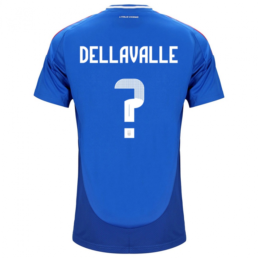 Dames Italië Alessandro Dellavalle #0 Blauw Thuisshirt Thuistenue 24-26 T-Shirt
