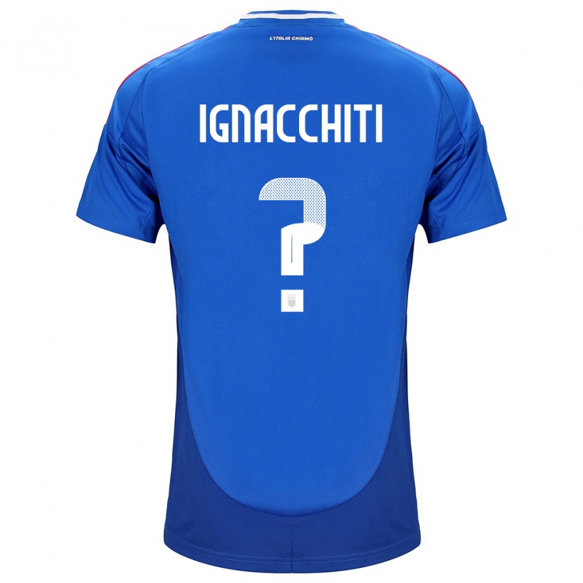 Dames Italië Lorenzo Ignacchiti #0 Blauw Thuisshirt Thuistenue 24-26 T-Shirt