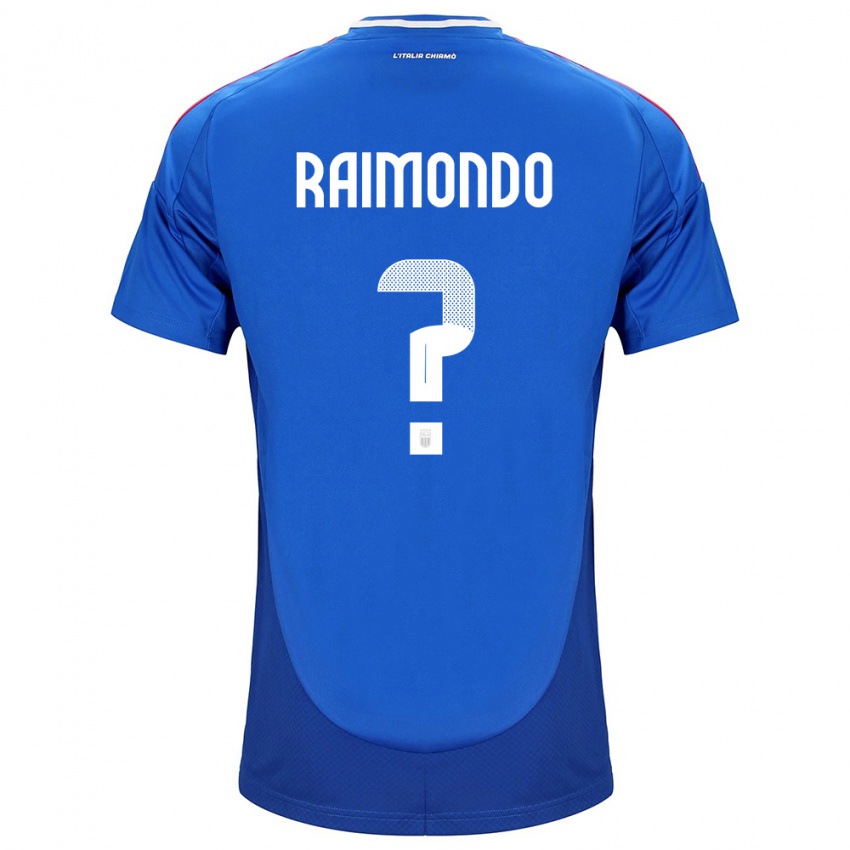 Dames Italië Antonio Raimondo #0 Blauw Thuisshirt Thuistenue 24-26 T-Shirt