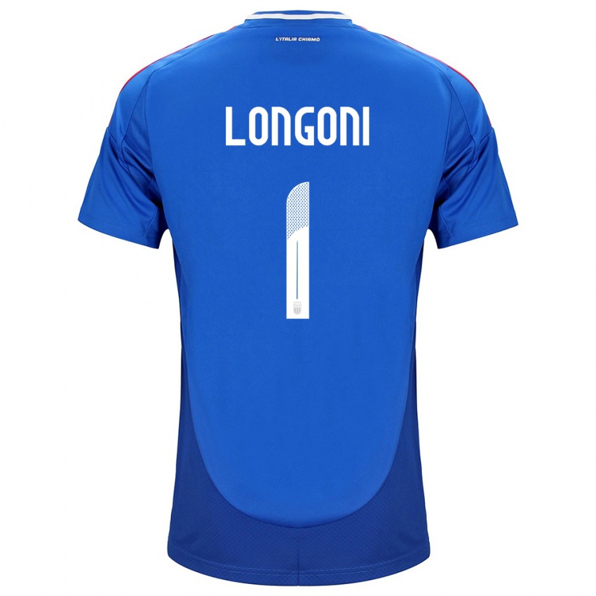 Dames Italië Alessandro Longoni #1 Blauw Thuisshirt Thuistenue 24-26 T-Shirt