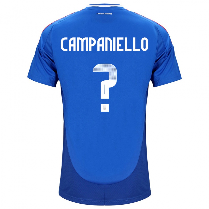 Dames Italië Thomas Campaniello #0 Blauw Thuisshirt Thuistenue 24-26 T-Shirt