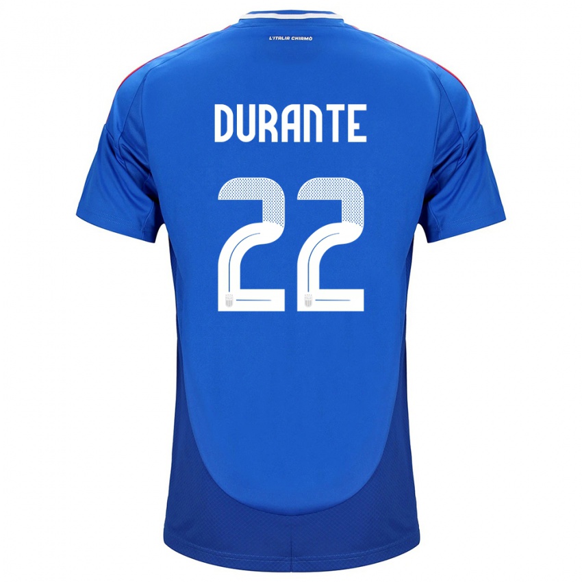 Dames Italië Francesca Durante #22 Blauw Thuisshirt Thuistenue 24-26 T-Shirt