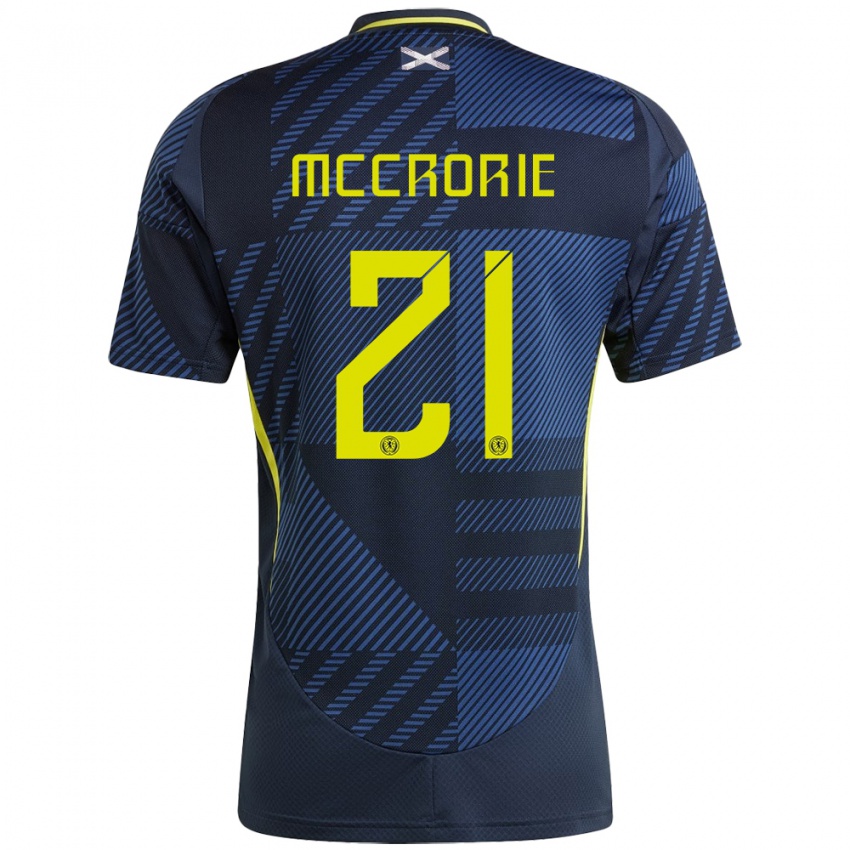 Dames Schotland Robby Mccrorie #21 Donkerblauw Thuisshirt Thuistenue 24-26 T-Shirt