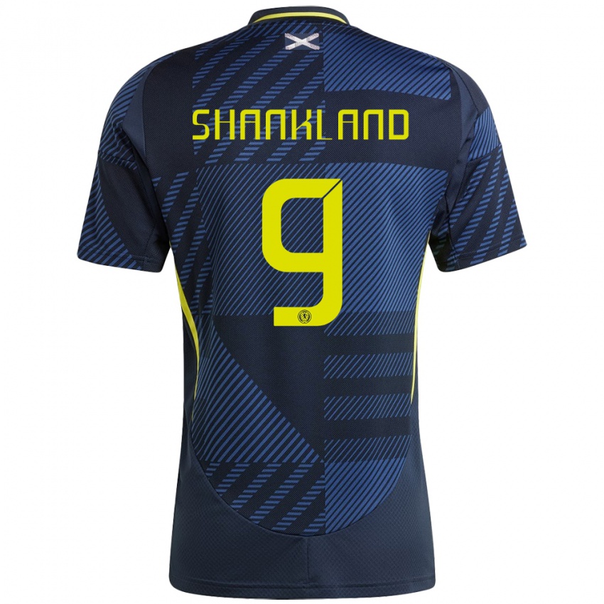 Dames Schotland Lawrence Shankland #9 Donkerblauw Thuisshirt Thuistenue 24-26 T-Shirt