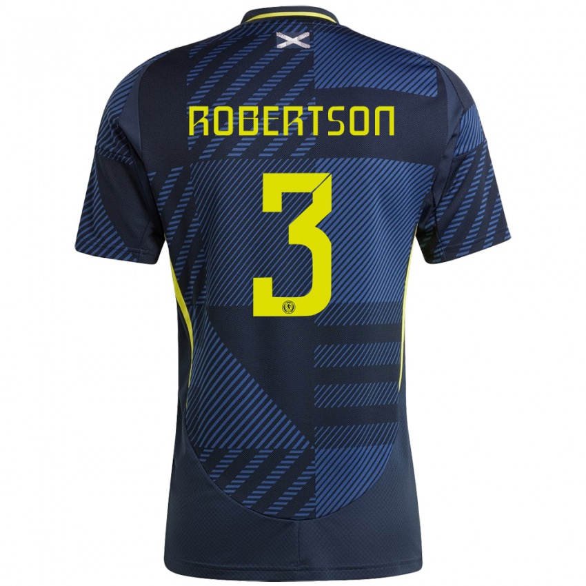 Dames Schotland Andrew Robertson #3 Donkerblauw Thuisshirt Thuistenue 24-26 T-Shirt