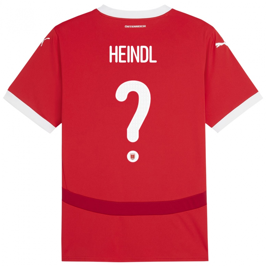 Dames Oostenrijk David Heindl #0 Rood Thuisshirt Thuistenue 24-26 T-Shirt