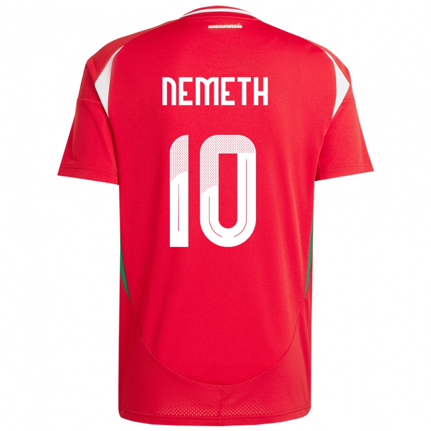 Dames Hongarije Hunor Németh #10 Rood Thuisshirt Thuistenue 24-26 T-Shirt