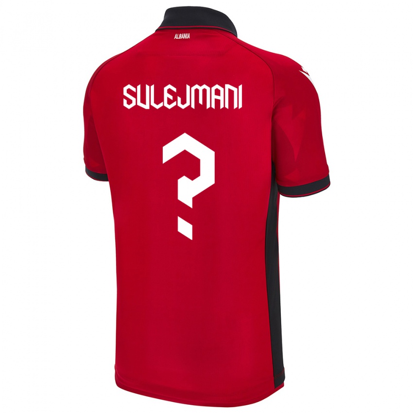 Dames Albanië Muhadin Sulejmani #0 Rood Thuisshirt Thuistenue 24-26 T-Shirt