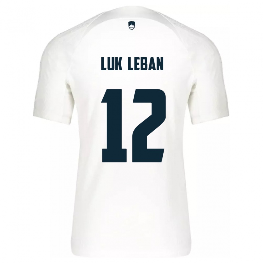 Dames Slovenië Zan Luk Leban #12 Wit Thuisshirt Thuistenue 24-26 T-Shirt