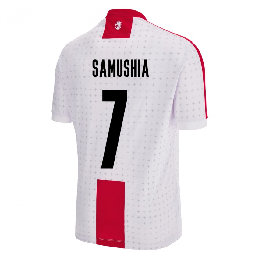 Dames Georgia Saba Samushia #7 Wit Thuisshirt Thuistenue 24-26 T-Shirt