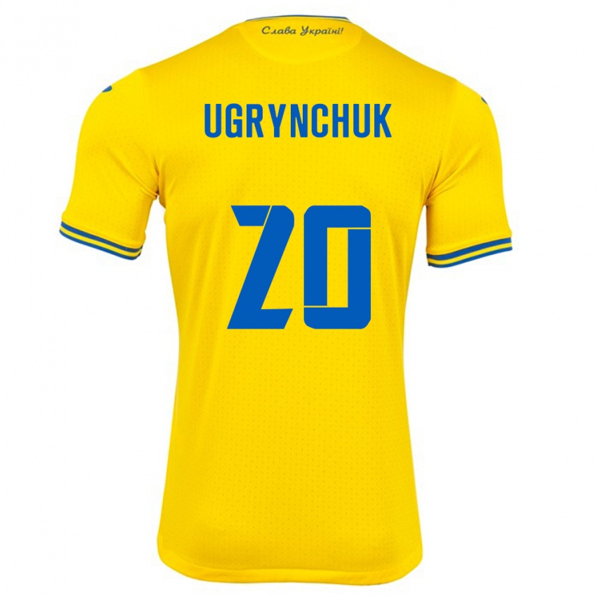 Dames Oekraïne Artem Ugrynchuk #20 Geel Thuisshirt Thuistenue 24-26 T-Shirt