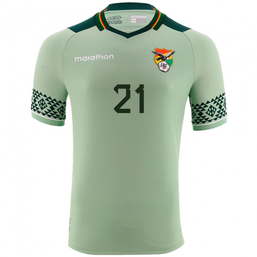 Dames Bolivia Luis Paz #21 Licht Groen Thuisshirt Thuistenue 24-26 T-Shirt