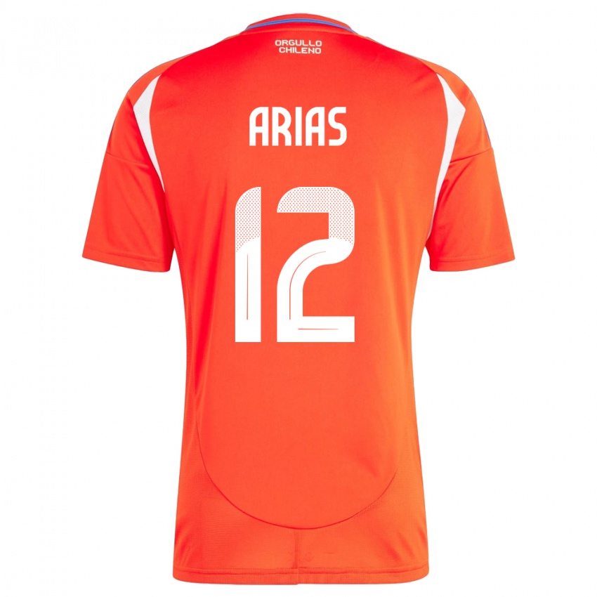 Dames Chili Gabriel Arias #12 Rood Thuisshirt Thuistenue 24-26 T-Shirt