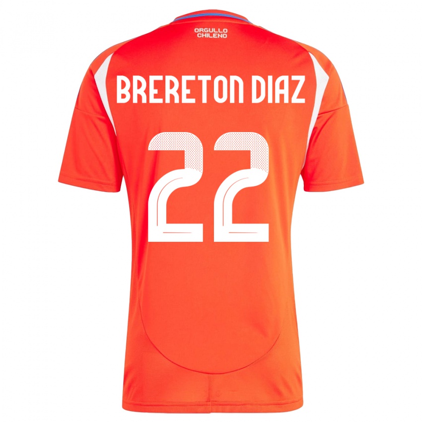 Dames Chili Ben Brereton Díaz #22 Rood Thuisshirt Thuistenue 24-26 T-Shirt