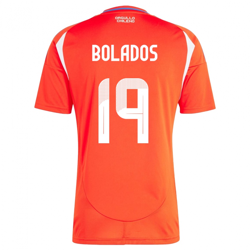 Dames Chili Marcos Bolados #19 Rood Thuisshirt Thuistenue 24-26 T-Shirt