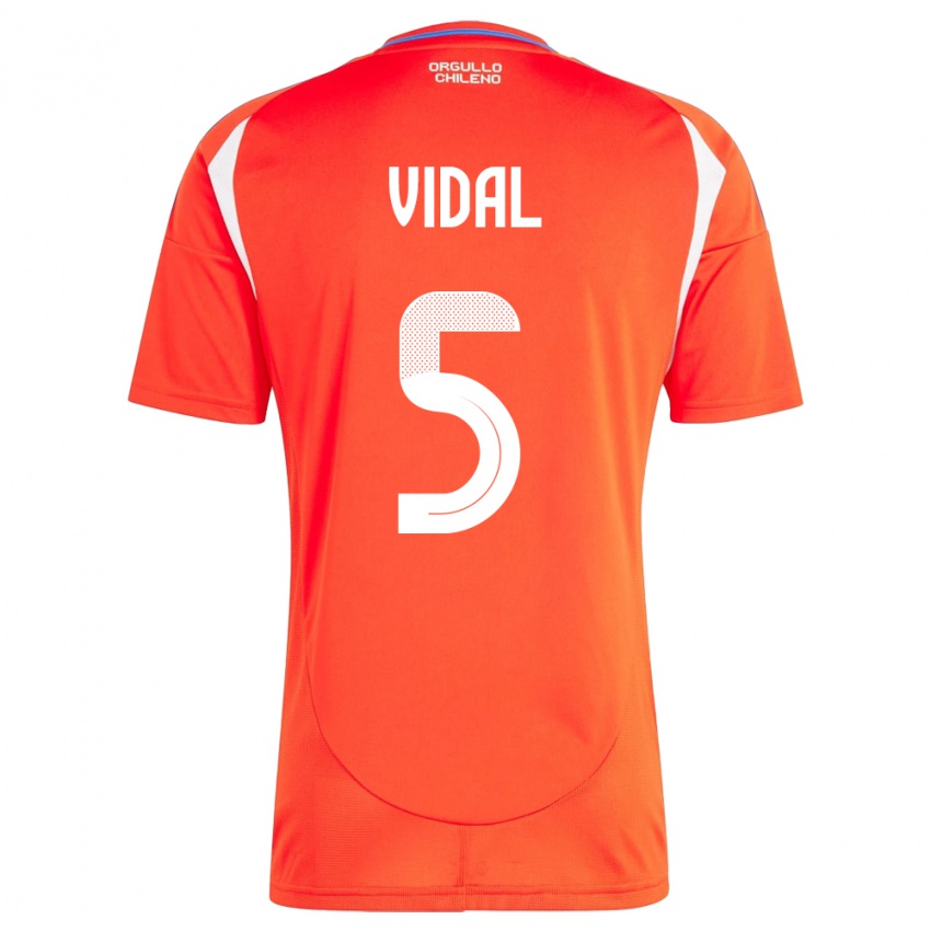 Dames Chili Valentín Vidal #5 Rood Thuisshirt Thuistenue 24-26 T-Shirt