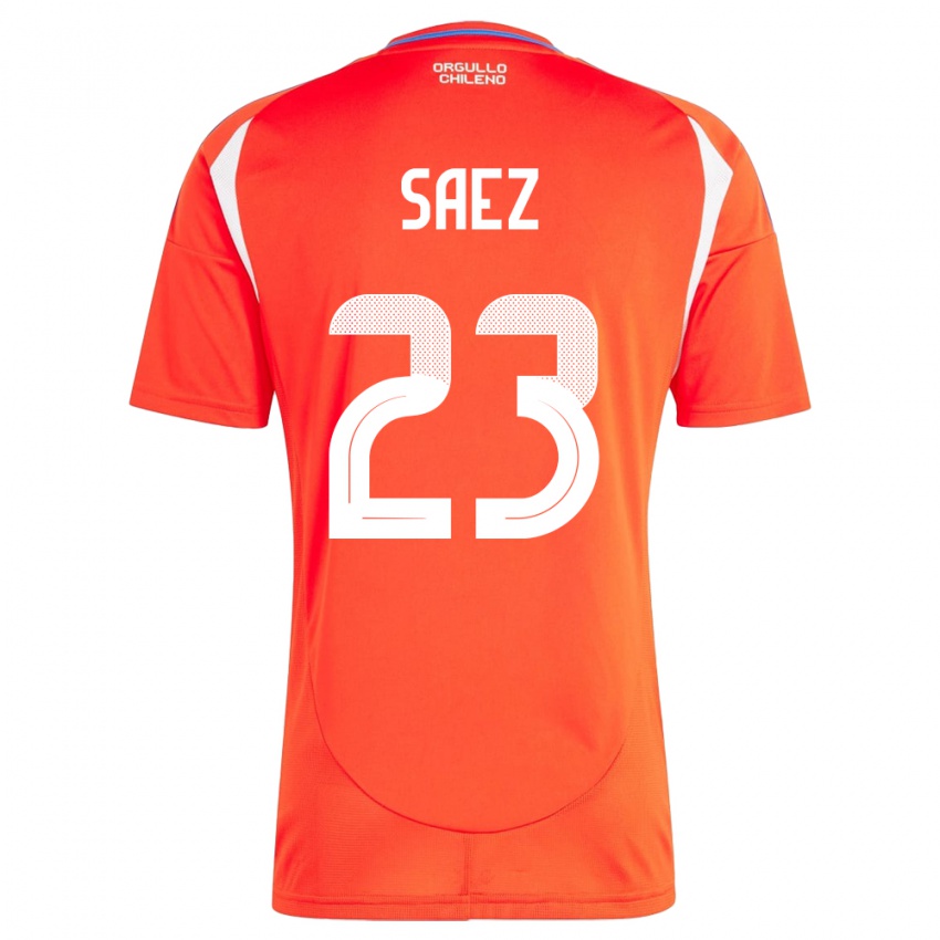 Dames Chili Ignacio Sáez #23 Rood Thuisshirt Thuistenue 24-26 T-Shirt