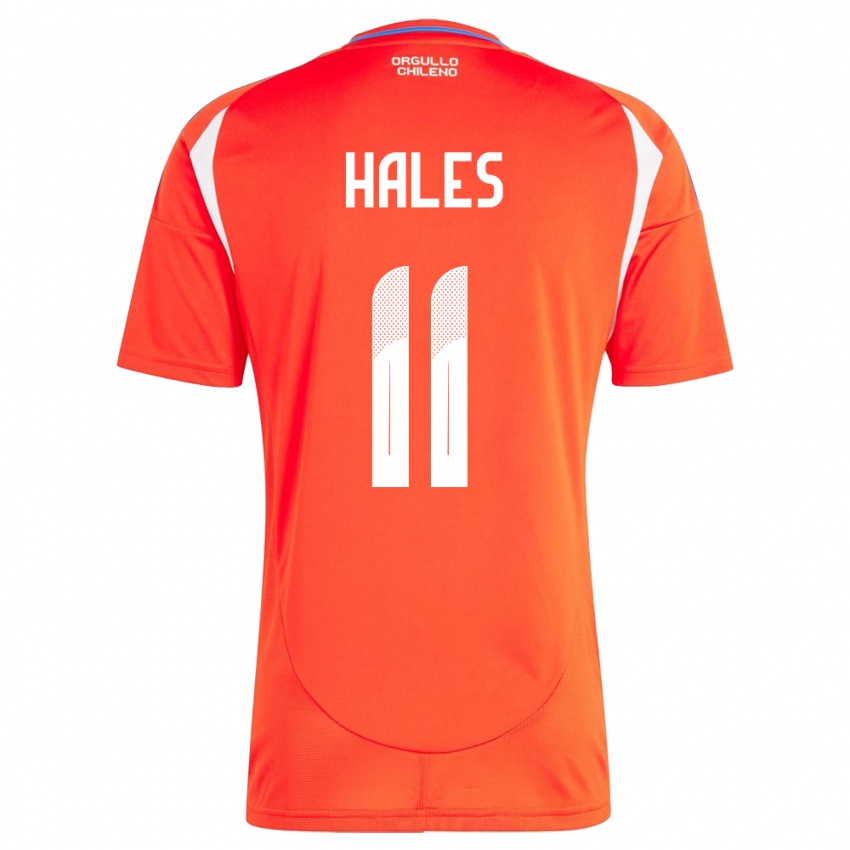 Dames Chili Alejandro Hales #11 Rood Thuisshirt Thuistenue 24-26 T-Shirt