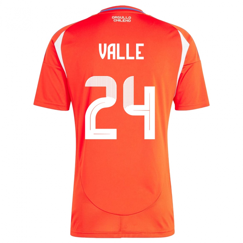 Dames Chili Alessandra Valle #24 Rood Thuisshirt Thuistenue 24-26 T-Shirt