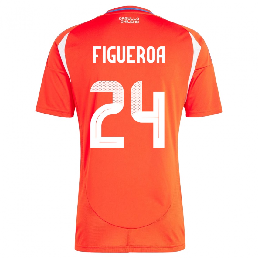 Dames Chili Ámbar Figueroa #24 Rood Thuisshirt Thuistenue 24-26 T-Shirt