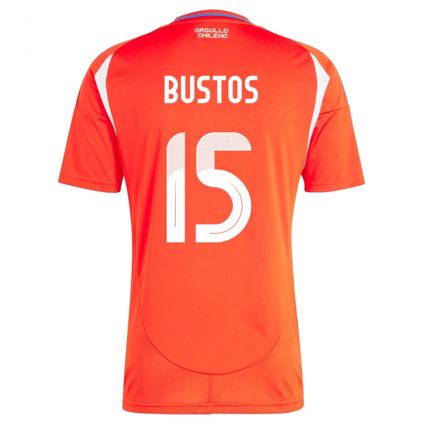 Dames Chili Melissa Bustos #15 Rood Thuisshirt Thuistenue 24-26 T-Shirt