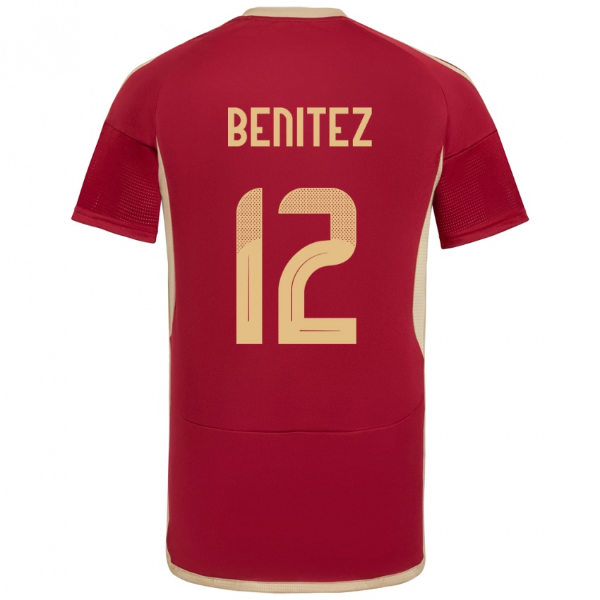 Dames Venezuela Frankarlos Benítez #12 Bourgondië Thuisshirt Thuistenue 24-26 T-Shirt