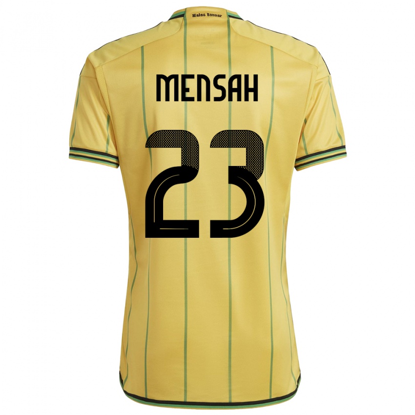 Dames Jamaica Serena Mensah #23 Geel Thuisshirt Thuistenue 24-26 T-Shirt