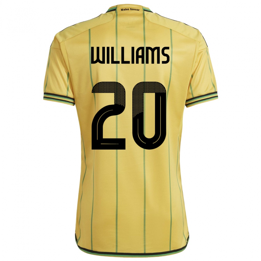 Dames Jamaica Victoria Williams #20 Geel Thuisshirt Thuistenue 24-26 T-Shirt