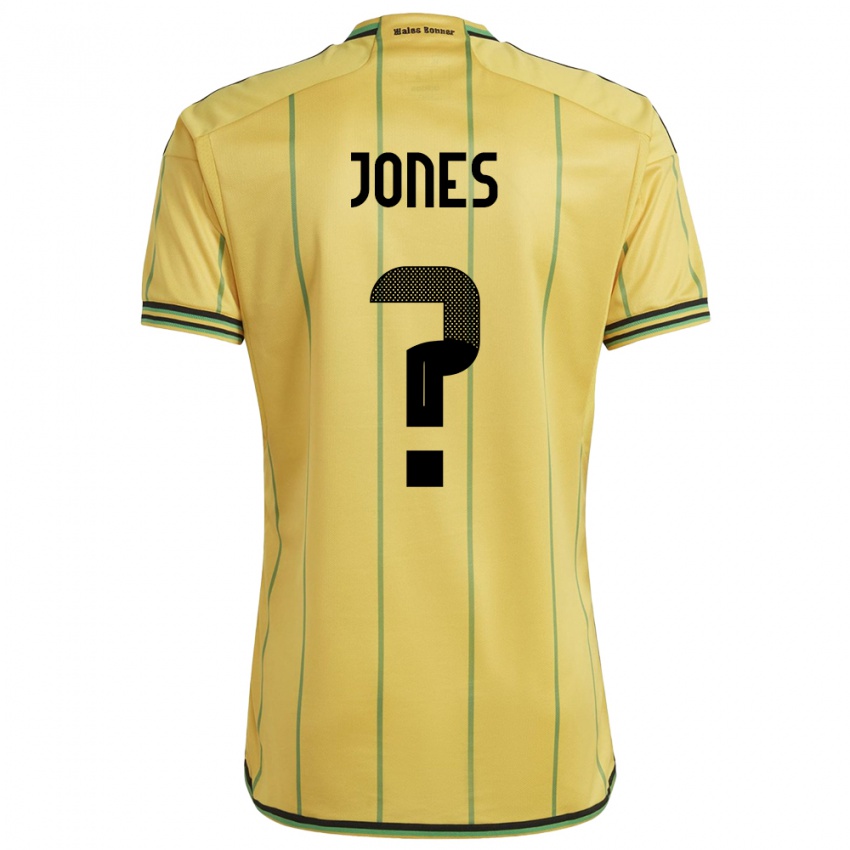 Dames Jamaica Rachel Jones #0 Geel Thuisshirt Thuistenue 24-26 T-Shirt