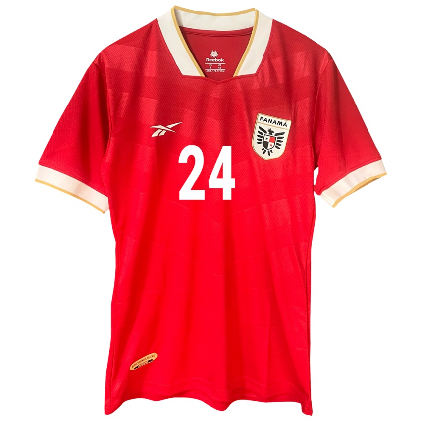 Dames Panama Edgardo Fariña #24 Rood Thuisshirt Thuistenue 24-26 T-Shirt