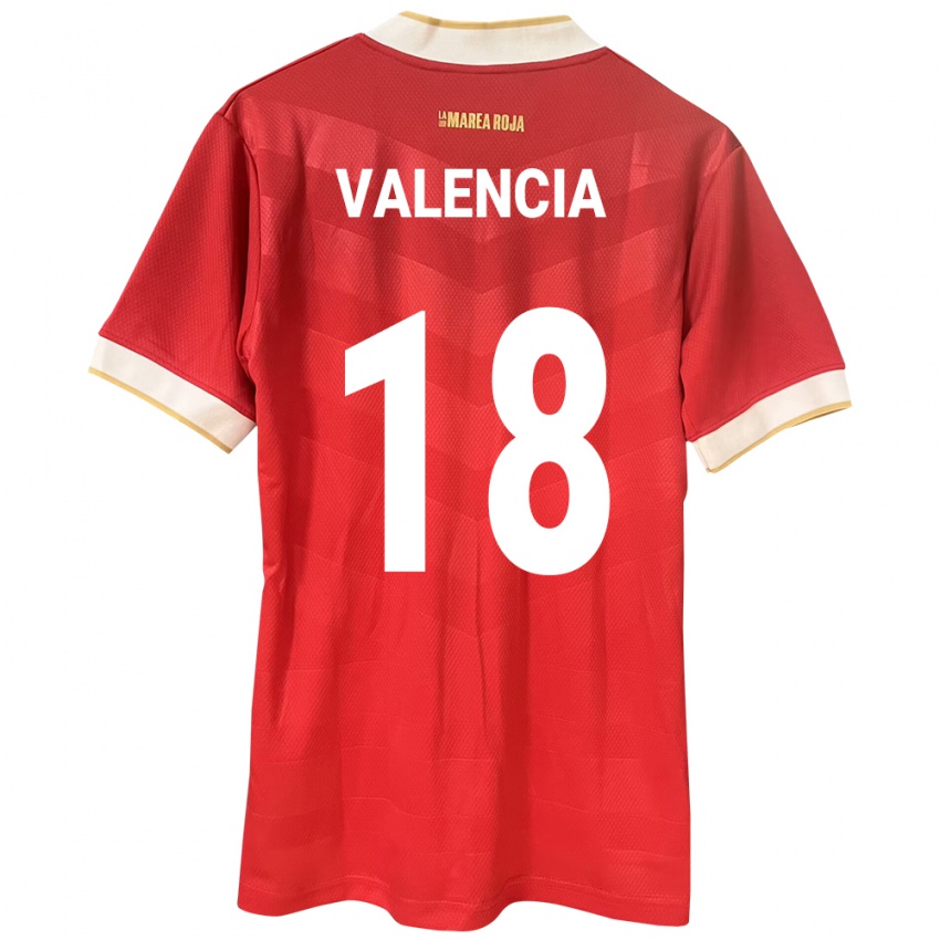 Dames Panama Omar Valencia #18 Rood Thuisshirt Thuistenue 24-26 T-Shirt