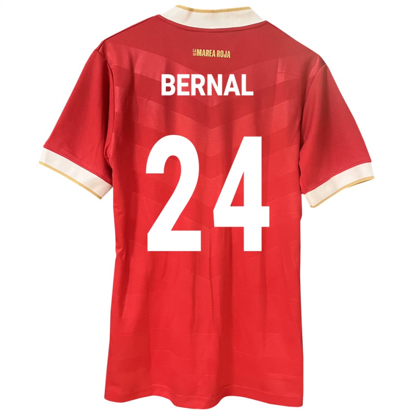Dames Panama Kevin Bernal #24 Rood Thuisshirt Thuistenue 24-26 T-Shirt