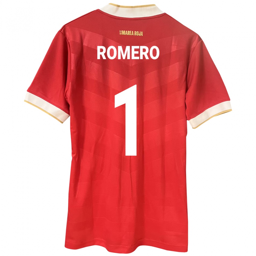 Dames Panama Manuel Romero #1 Rood Thuisshirt Thuistenue 24-26 T-Shirt