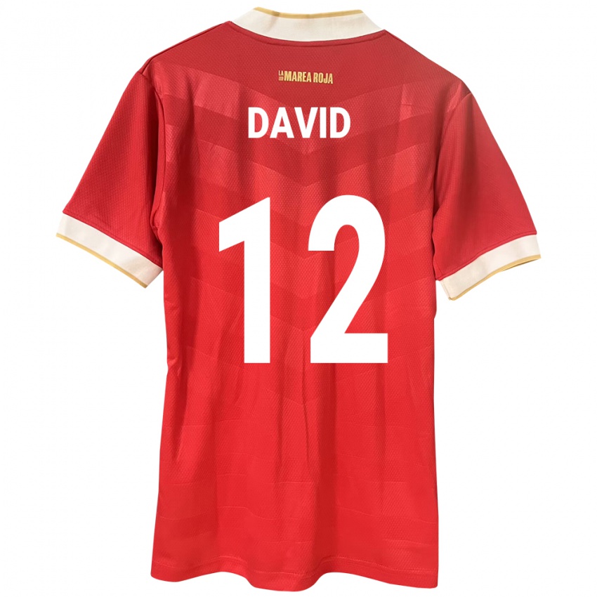Dames Panama Said David #12 Rood Thuisshirt Thuistenue 24-26 T-Shirt