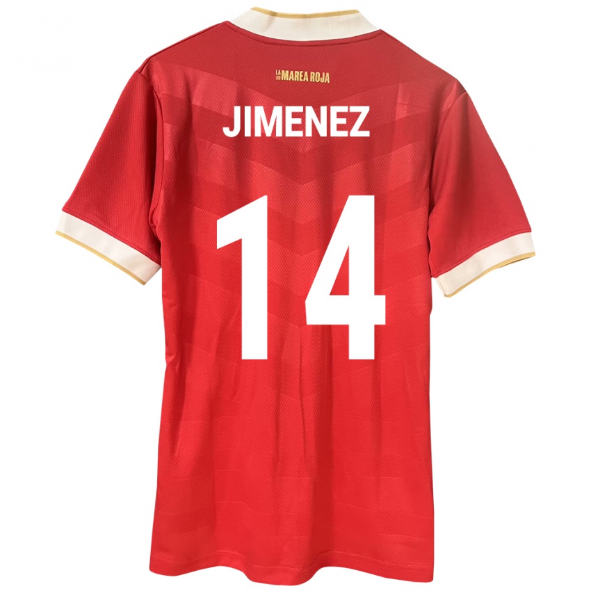 Dames Panama Juan Jiménez #14 Rood Thuisshirt Thuistenue 24-26 T-Shirt
