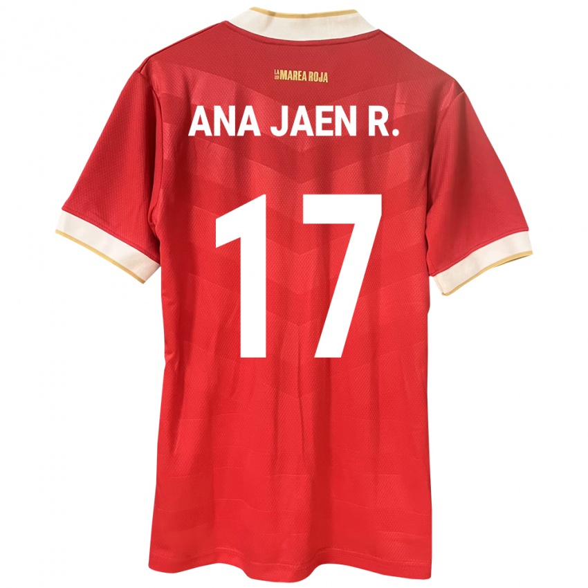 Dames Panama Ana Jaén Rodríguez #17 Rood Thuisshirt Thuistenue 24-26 T-Shirt