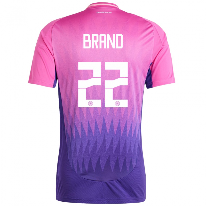 Dames Duitsland Jule Brand #22 Roze Paars Uitshirt Uittenue 24-26 T-Shirt